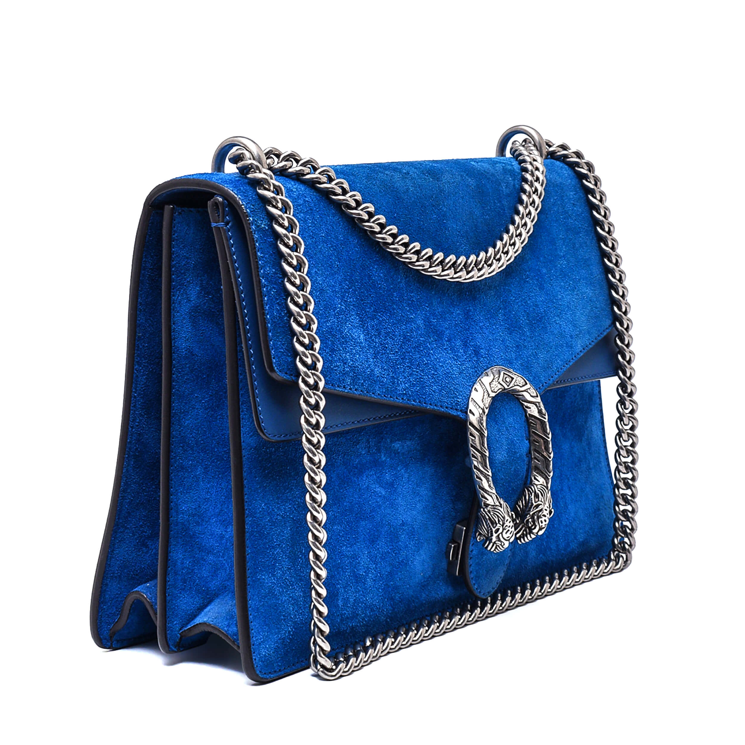 Gucci - Navy Blue Suede Large Dionysus Bag 